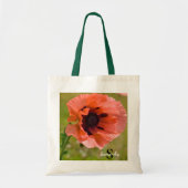 Oranje papaverbloem Canvas tas (Voorkant)
