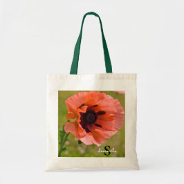 Oranje papaverbloem Canvas tas