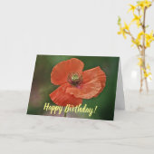 Oranje papaverbloem Kaart (Gele Bloem)