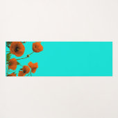 Oranje papaverbloemen Floral Monogram Initialen Gi Yogamat