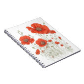 Oranje papaverbloemen notitieboek (Rechterzijde)