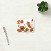 Oranje papaverbloemen Waterverf Floral Patronen Post-it® Notes (Kantoor)