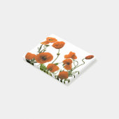 Oranje papaverbloemen Waterverf Floral Patronen Post-it® Notes (Schuin)