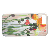 Oranje papaverbloemen waterverf kunst Case-Mate iPhone case (Achterkant (Horizontaal))