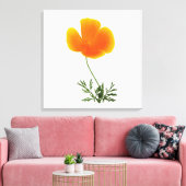 oranje papavercanvas afdrukken (Insitu (Woonkamer))