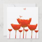 Oranje papavers en weddenschappen kaart (Achterkant)