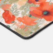 Oranje papaverweide bureaumat (Hoek)
