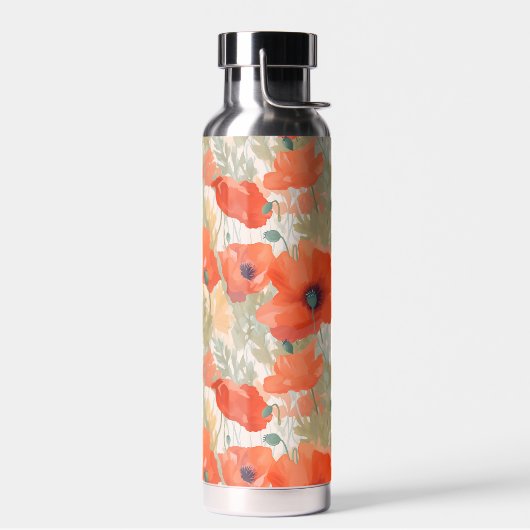 Oranje papaverweide waterfles (Links)