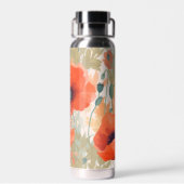 Oranje papaverweide waterfles (Achterkant)