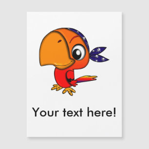 Oranje papegaai cartoon