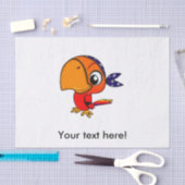 Oranje papegaai cartoon tissuepapier (Craft)