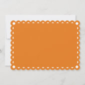 Oranje papel picado houdt van de fiësta bruiloft kaart (Achterkant)