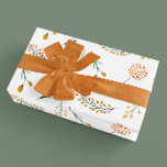Oranje papier voor de onmiddellijke verpakking van inpakpapier vel<br><div class="desc">Met deze prachtige oranje florale botanische verpakkingspapierset vieren we elke speciale gelegenheid!</div>