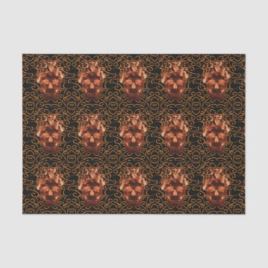 Oranje papier voor het aftappen van de schedel (Voorkant)