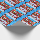 Oranje papier voor het ompakken van kattenpapier (Hoek)