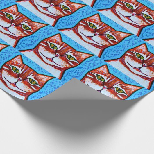 Oranje papier voor het ompakken van kattenpapier (Hoek)