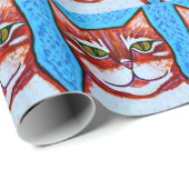 Oranje papier voor het ompakken van kattenpapier (Rol Hoek)