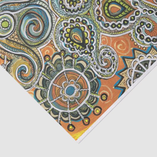 oranje papier voor paisleypapier (Detail)