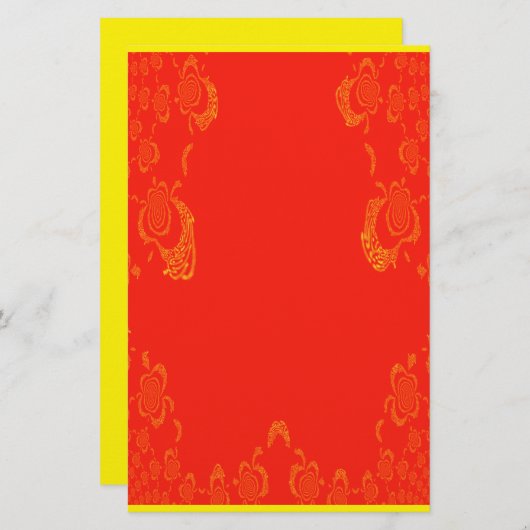 Oranje papier voor papier, papier of karton (Voorkant / Achterkant)