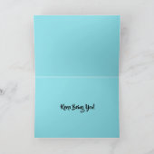 Oranje papies Waterverf Happy Birthday-kaart Kaart (Binnen)