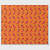 Oranje paprika's cadeaupapier (Vlak)