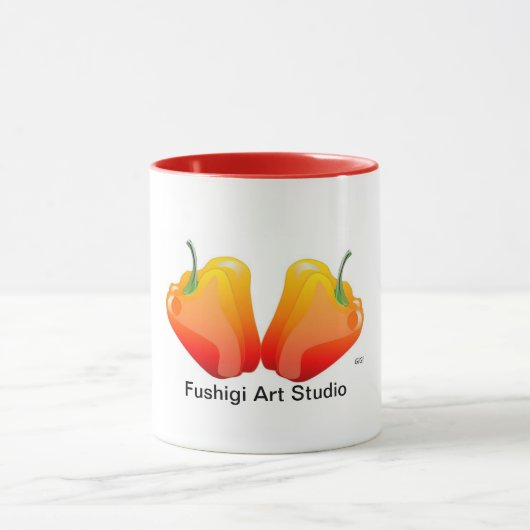 Oranje paprika's mok (Midden)