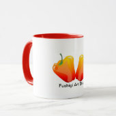 Oranje paprika's mok (Voorkant links)