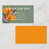 Oranje paradijsvogel Bloemen Visitekaartjes (Voorkant / Achterkant)