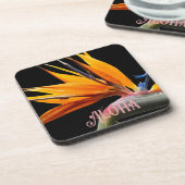 Oranje paradijsvogel Plant Bloom Aloha Bier Onderzetter (Linkerzijde)