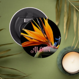 Oranje paradijsvogel Plant Bloom Aloha Button Flesopener