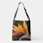Oranje Paradijsvogel Plant Bloom Floral Crossbody Tas (Achterkant)