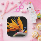 Oranje Paradijsvogel Plant Bloom Floral Papieren Bordje (Feest)