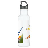 Oranje paradijsvogel Plant op wit Waterfles (Achterkant)