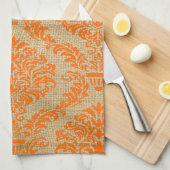 Oranje Parisian Moods Damask Theedoek (Quarter Fold)