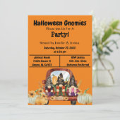 Oranje partij Halloween Gnome Kaart (Staand voorkant)