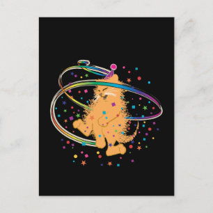 Oranje-party Cat Rocking Briefkaart