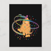 Oranje-party Cat Rocking Briefkaart (Voorkant)