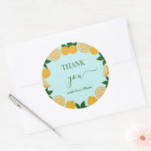 Oranje Party Fruit Fresh Baby cadeau Ronde Sticker (Envelop)