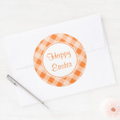 Oranje Pasen Gingham Stickers (Envelop)