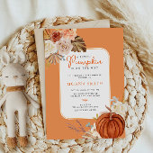 Oranje Pastel Boho Pompoen Herfst Baby shower