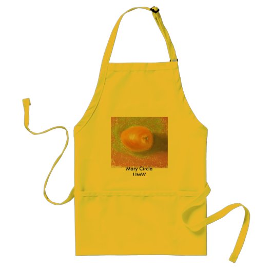 oranje pastel, Mary Circle UMW apron Standaard Schort (Voorkant)