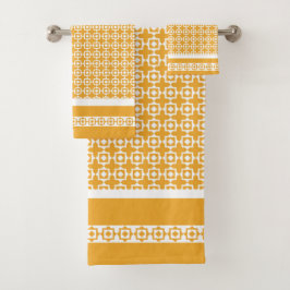 Oranje Patchwork Bad Handdoek