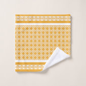 Oranje Patchwork Bad Handdoek (Wasdoekje)