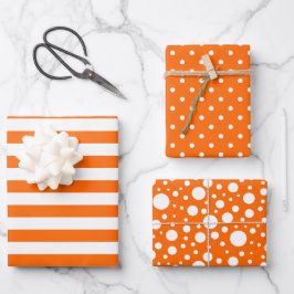 Oranje patronen Papierplaat ompakken Inpakpapier Vel