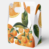 Oranje patroon bedankdoosjes (Geopend)