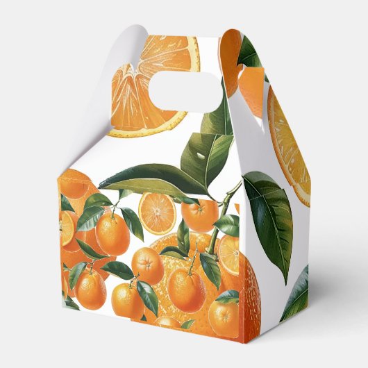 Oranje patroon bedankdoosjes (Voorkant Zijde)