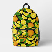 Oranje patroon bedrukte rugzak (Voorkant)