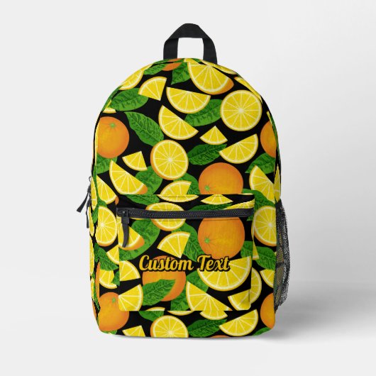 Oranje patroon bedrukte rugzak (Voorkant)