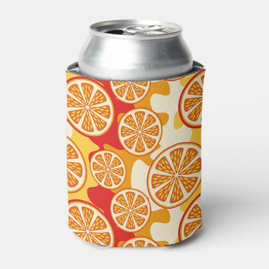 Oranje patroon blikjeskoeler (Blikje Voorkant)