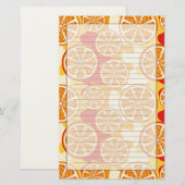 Oranje patroon briefpapier (Voorkant / Achterkant)